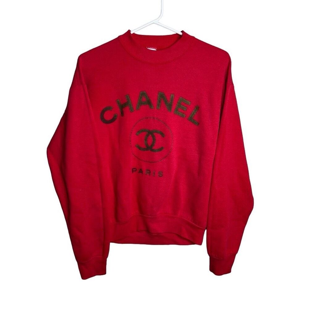 Vintage 90s Bootleg Chanel Sweatshirt Medium